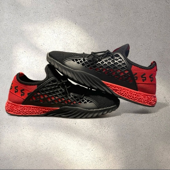 South Pole Titus Graffiti Red Black Mesh Athletic Sneakers Shoes - Picture 2 of 7